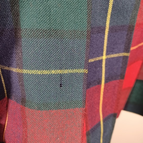 Talbots Vintage Wool Stuart Tartain Plaid Pleated School Girl Academia Shirt 10 - Picture 4 of 10